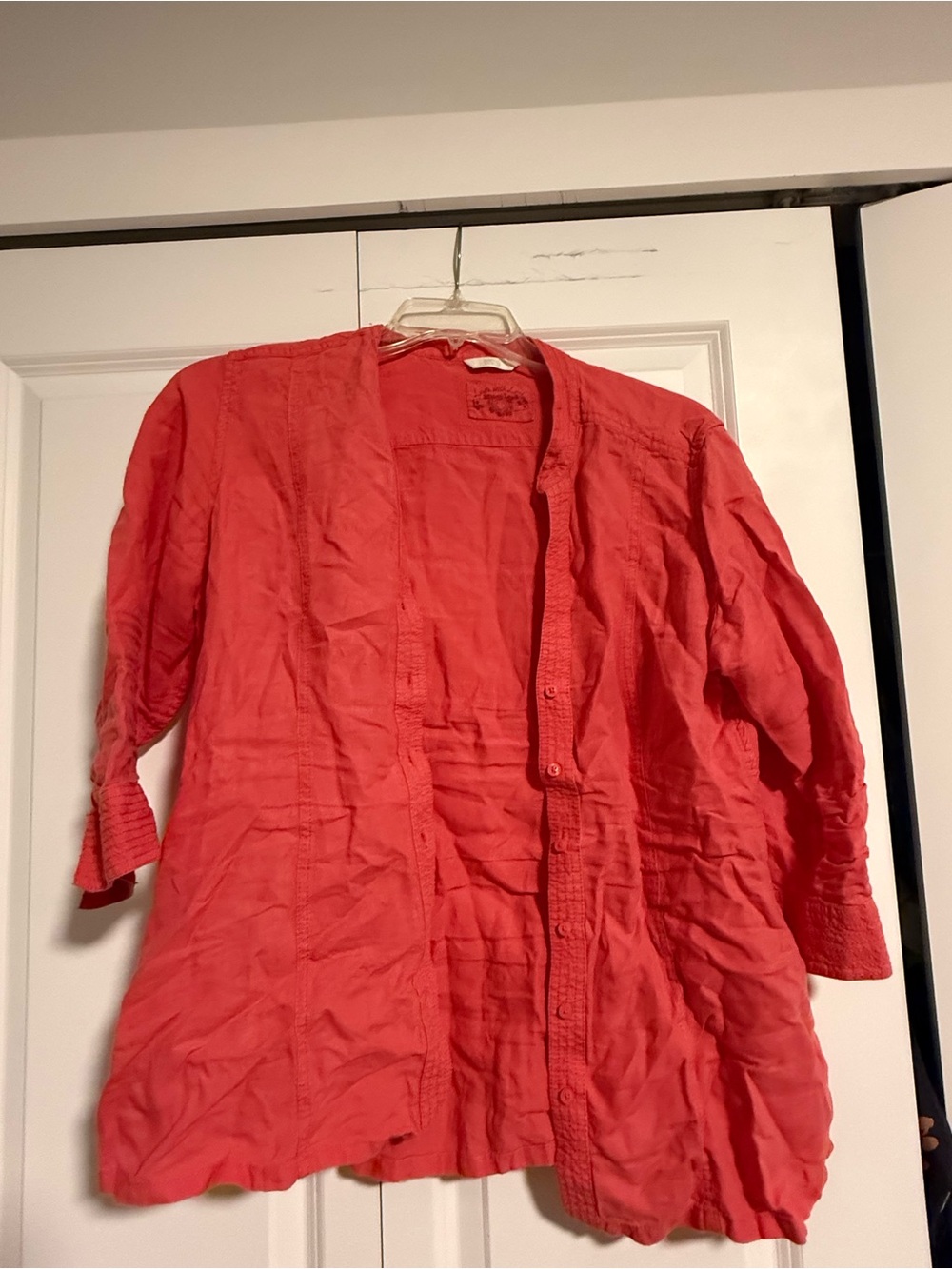 Marks & Spencer Coral Button-Front Tunic Shirt